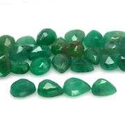 Pear cut 10.32ct Zambian Emerald set