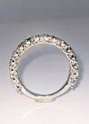 Elegant 3.5 Ctw 14 Kt White Gold Plate Lab Simulated Diamond Band Rings