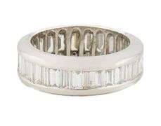2.97ctw Baguette Diamond Channel Set Wedding Band Ring in Platinum