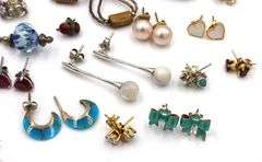Vintage 925 sterling silver group lot of earrings