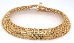 Italian Made 14K YG Mesh Style Bracelet