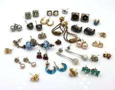 Vintage 925 sterling silver group lot of earrings