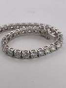 CERTIFIED BRAND NEW 14K WHITE GOLD TENNIS BRACELET. 10.00 CARATS OF DIAMONDS.