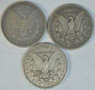3 Better date 'S' Mint Morgan Silver Dollars: 1883-S, 1897-S, & 1899-S