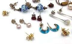Vintage 925 sterling silver group lot of earrings