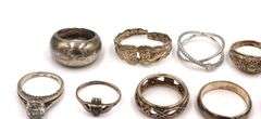 Group lot of Vintage 925 sterling silver rings