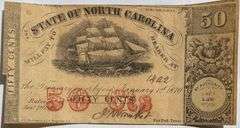 50 Cent State of North Carolina 1864 Series Sliderish Note