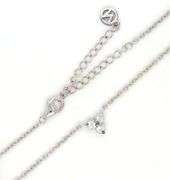 925 sterling silver 3 cluster cubic zirconia pendant on chain