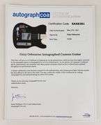 Ozzy Osbourne Signed Fender Album Lp Cd Art Graphics Photo Guitar BAS Witness