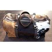 Extra Large Tricolor Cowhide Duffel Bag