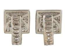 0.50ctw Princess Cut Yellow Sapphire and 1.50ctw Diamond Double Frame Earrings in 18K