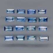 Heated only! 3.14ct blue green Sapphire set