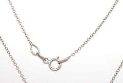 18kt White gold 0.50ctw diamond flower cluster pendant on chain