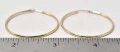 Elegant 14K Yellow Gold Hoop Earrings