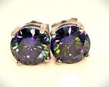4 Ctw Russian Color Change Lab Created Alexandrite Earrings