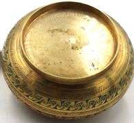Vintage Indian brass lidded spice jar pot