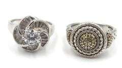 Group lot of 4 Vintage 925 sterling silver rings