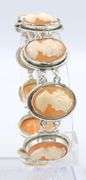 925 Sterling silver Cameo link bracelet