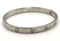 Stainless steel love bangle bracelet