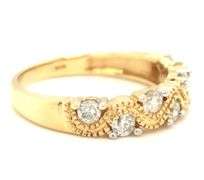 14kt Yellow gold 0.50ctw diamond wave band