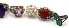 925 Sterling Silver Rings Lot