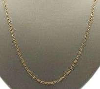 14kt Yellow gold Figaro link chain necklace