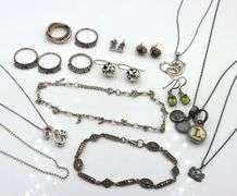 Group lot of Vintage 925 sterling silver mixed jewelry