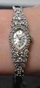 Diamond-Laden 14K White Gold Ladies Guildcrest Watch