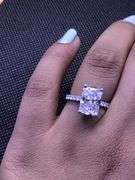 14K White Gold Radiant Cut Lab Diamond Ring