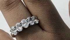 14K White Gold Oval Cut Lab Diamond Ring