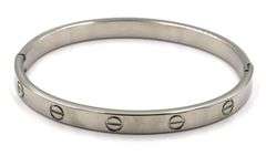 Stainless steel love bangle bracelet