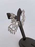 CERTIFIED  18K WHITE GOLD DIAMOND EARRINGS