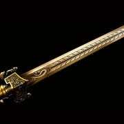 Jian Sword with Blue Scabbard and Brass Detailing