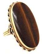 Bold 14K YG Tigers Eye Ring