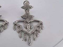 CERTIFIED  18K WHITE GOLD DIAMOND EARRINGS