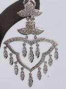CERTIFIED  18K WHITE GOLD DIAMOND EARRINGS