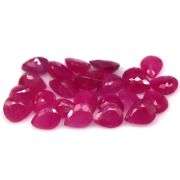 Lovely 10.36ct 25 piece pear cut Ruby set -Heated only!!!