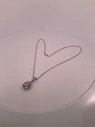 CERTIFIED 14K WHITE GOLD NECKLACE WITH DIAMOND PENDANT