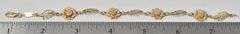 Amazing 10K Yellow Gold Flower Motif Bracelet