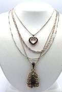 Group lot of 4 Vintage 925 sterling silver necklaces