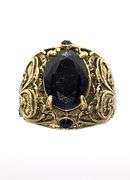Men's 14 Kt Yellow Gold Plate 3.5 Ct Lab Simulated Diamond Ring