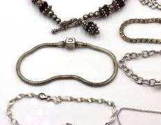 Group lot of 7 vintage 925 sterling silver bracelets