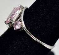 Pink Topaz Gemstone Ring in Sterling Silver