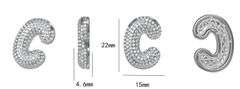 Beautiful Sterling silver with Moissanite Initial Pendant