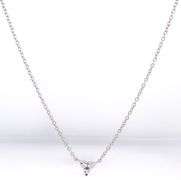 925 sterling silver 3 cluster cubic zirconia pendant on chain