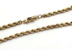 14kt Yellow gold 2.5mm rope chain necklace