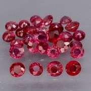 Untreated! Rare color! 2.34ct Imperial red Sapphire set!!!
