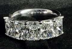 14K White Gold Radiant Cut Lab Diamond Ring