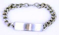 Vintage Men's Heavy Sterling Silver I.D. Bracelet