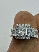 14K White Gold Princess Cut Diamond Ring
